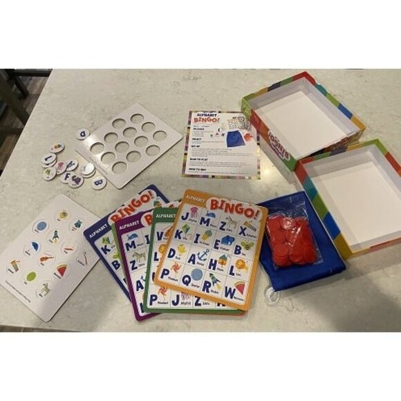 New Alphabet Bingo! Letter Learning Educational Board Game for 2 to 6 Kids Ages - Picture 1 of 2